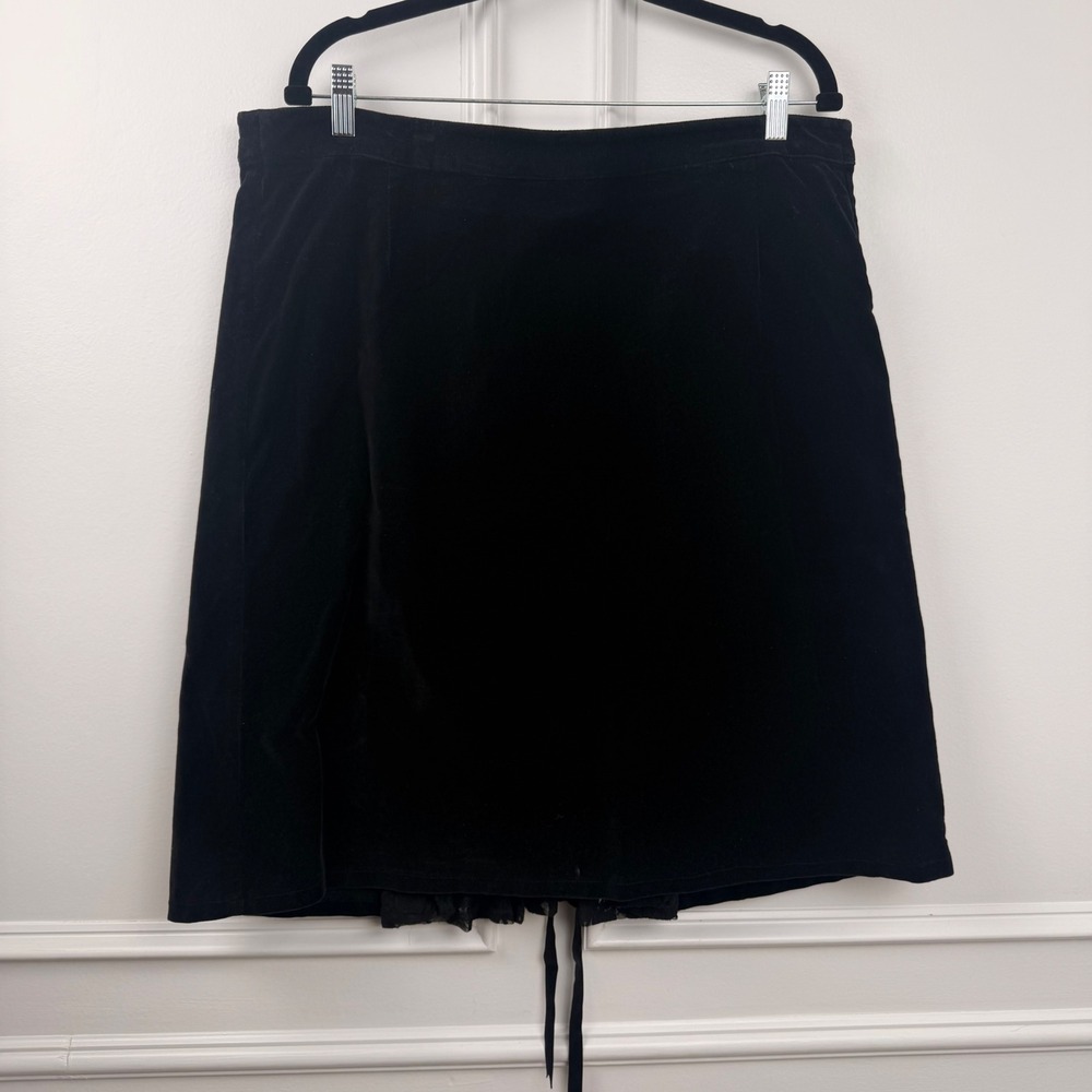 Tripp NYC Black Velvet Lace Up Corset Back Mini Skirt Gothic Lace Panel 14